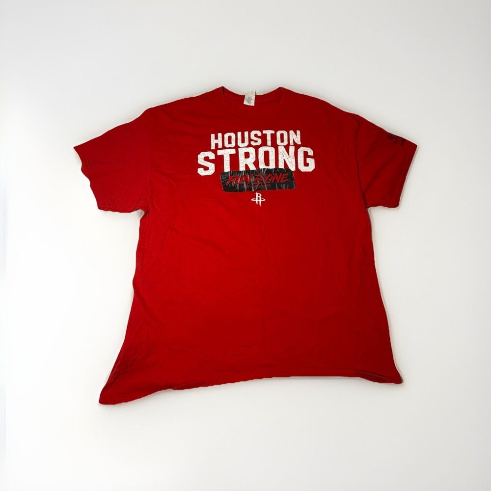 Houston rockets run as one 2018 playoffs T Shirt Men’s XL Red Black SGA